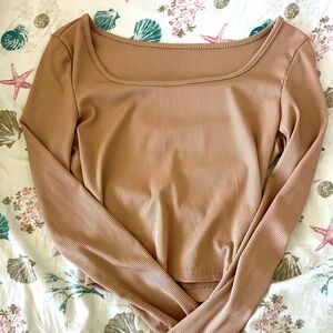 nude beige long sleeve